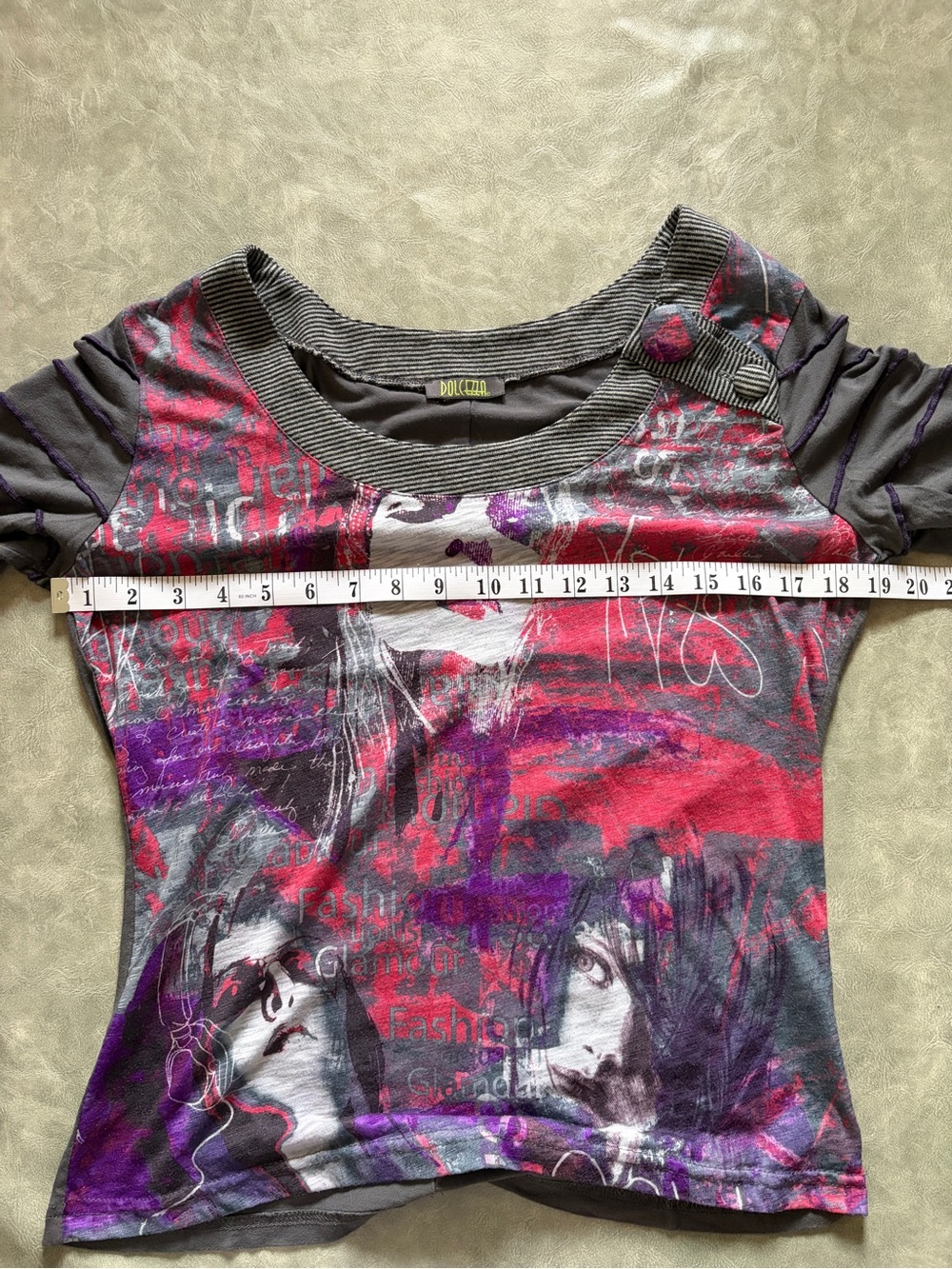 Y2K Dolcezza Abstract Fashion Art Top Grunge | Save the Queen Inspired - Picture 8 of 11